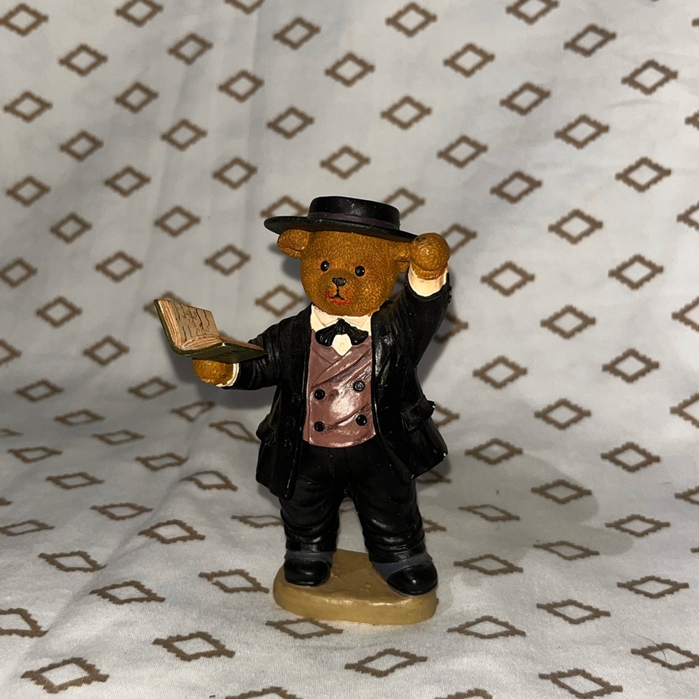 🌺2/$10 Franklin Mint Reverend Hibernation Little Teddies on the Prairie Sm Bear
